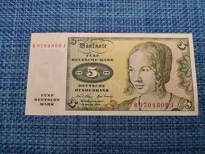 🇩🇪 Germany (WEST) 5 mark 1970  P-30a  P-30 XF  Banknote  060125-8 - Image 1 of 3