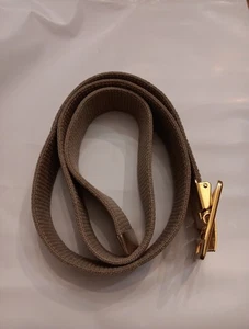 Herren USMC/Marine Corps Militär Khaki Web Gürtel, Offen Messing Gürtelschnalle (Größe 35) - Bild 1 von 15