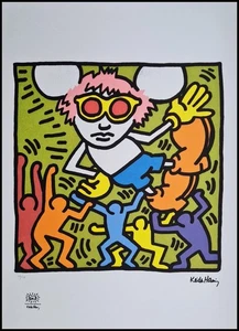 KEITH HARING * Andy Mouse * 70 x 50 cm * signed lithograph * limited # 26/150 - Bild 1 von 9