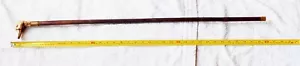 Old resin duck's head bamboo shaft walking stick - Picture 1 of 5