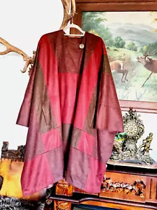 Damen Cape Mantel 42-44-46-48 Schurwolle Poncho neu Lagenlook - Bild 1 von 18