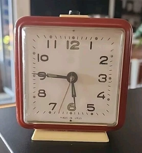 Rare Vintage Russian URSS Made Wind Alarm Clock . EX WORKING COND. - Picture 1 of 12