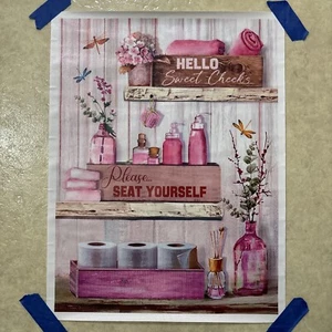 Bathroom Picture - Please Seat Yourself ✅ Poster Canvas Wall Art Bath ✅ 12x16” - Picture 1 of 4