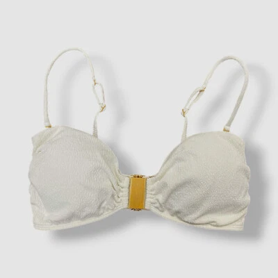 Vix Women's White Firenze Becky Bandeau Bikini Top Swimwear Size XL - Image 1 of 2
