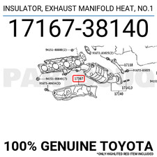 Toyota 17169-61011 Exhaust Manifold Heat Insulator Toyota 17169-61011 Exhaust Manifold Heat Insulator