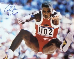 Autographed Carl Lewis "9 x Gold" 16x20 USA Summer Olympics Photo with COA - Picture 1 of 1