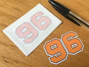 Jake Dixon Race Number 96 - (Very Small Pair) - UK SELLER - Picture 1 of 1