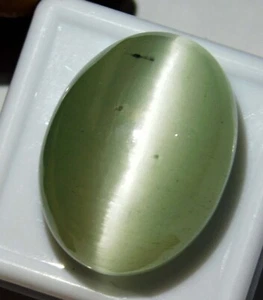 Natural 47.70 Ct  Cabochon Chrysoberyl White Cats Eye Loose Gemstone - Picture 1 of 5