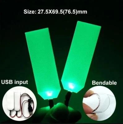 Сгибаемый сделай сам светодиодный светильник для глаз шлем для косплея маска аксессуары USB-вход - Изображение 1 из 4