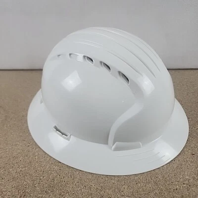 Evolution Deluxe 6161 Vented Full Brim Hard Hat w/ 6 Pt Ratchet Adjustment White - Image 1 of 4