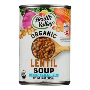 Health Valley Organic Soup - Lentil No Salt Added - Case of 12 - 15 oz. - Picture 1 of 2