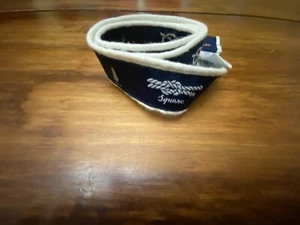 Polo Ralph Lauren Boys Fabric 24 Month Belt D-Ring Buckle Navy Nautical Pattern - Picture 1 of 6