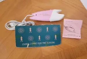 Vintage años 60! Instrucciones de tijeras eléctricas Runs-Light Works Pink Dural 2 velocidades - Imagen 1 de 3
