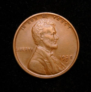 1925-D Lincoln Wheat Cent AU Rotated Die - Picture 1 of 2