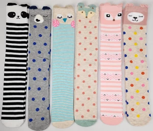 Kid's Animal Knee High Socks Assorted Styles Set Of 6 Size 5-6 NWOT - Picture 1 of 4