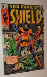NICK FURY AGENT OF SHIELD #15 FIRST BULLSEYE  VF AREA WHITE PAGES 1969 - Picture 1 of 1