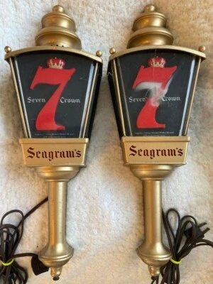 Винтажные бра Seagrams 7 с рабочей подсветкой!! - Изображение 1 из 4