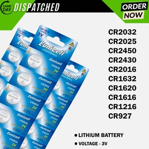 CR 2032 Battery CR2032 CR2025 CR2016 CR1632 CR2450 Coin Cell Button 3v Lithium - Picture 1 of 1