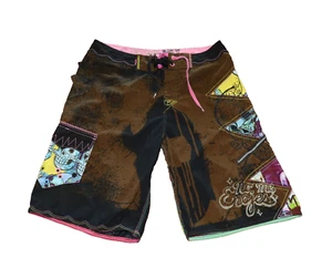 Quiksilver 'Cabeza' Board Shorts Multicolour & Skulls Design Mens UK 30 - Picture 1 of 14