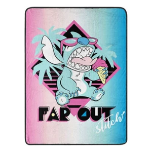 Lilo & Stitch, "Far Out Stitch" Micro Raschel Throw Blanket - Picture 1 of 1
