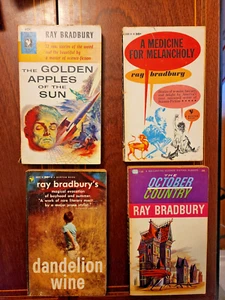 LOT OF FOUR RAY BRADBURY VINTAGE PB OCTOBER DANDELION MEDICINE GOLDEN APPLES - Bild 1 von 7