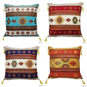 Cojín turco marroquí diseño Kilim Dubai Bohemio Cubierta Relleno 17""/43 cm - Imagen 1 de 26