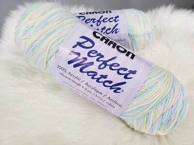 LOTE RARO 2 hilos Caron 294009010 Jumbo Ombre, 12 oz, Baby Rainbow Foto 1 de 4