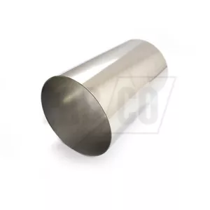 Exhaust Tip - 304 Stainless Steel Weld-On Straight Cut 8" 200mm Long Polished - Picture 1 of 4
