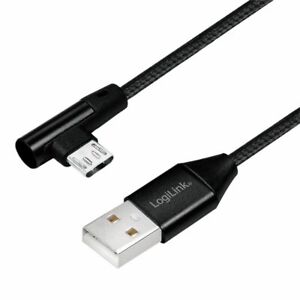 USB 2.0 Micro B Kabel zu USB A Micro-USB Stecker 90° gewinkelt Anschlusskabel 1m