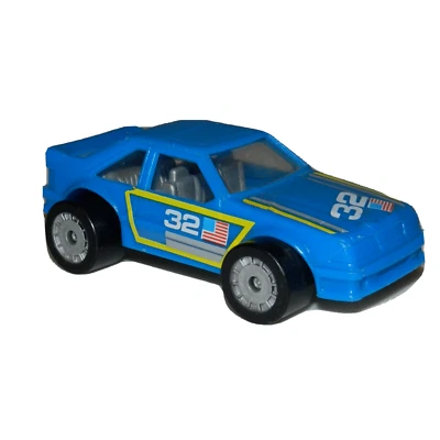 De colección 1987 Remco Toys Azul Ford Mustang Diecast/Plástico #32 Fox Carro de Carreras Foto 1 de 4