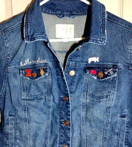 Hello Sunshine A New Day Damen Jeansjacke Gr. M mit gratis Flair! - Bild 1 von 9