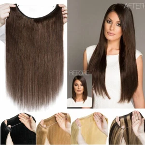 Ombre Handmade Flip India Human Hair Extensions Invisible Wire good Hair Weft - Picture 1 of 28