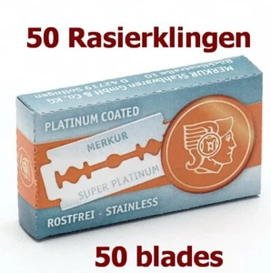 50 St. Lames de Rasoir Mercure Super Platinium pour Rasoir & Shavette Inoxydable - Picture 1 of 5