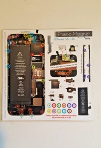 Patron magnétique démontage, Magnetic screw mat pour iPhone 5S/SE - Photo 1 sur 1