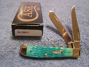 CASE XX SKY BLUE CRANDALL JIGGED BONE MINI TRAPPER 50641 STYLE 6207 SS see desc - Picture 1 of 3