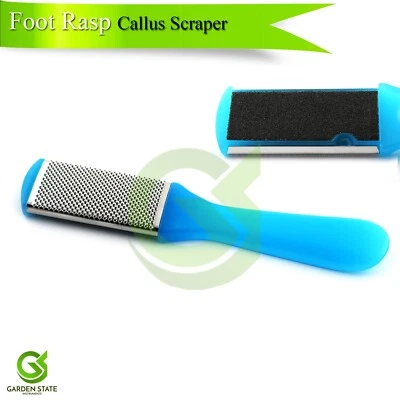 Pedicure Foot Rasp Corn Callus Remover Scraper Dual Sided Blue - Image 1 of 3
