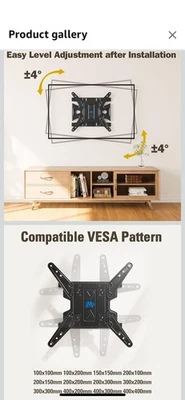 Soporte de montaje de barra de sonido Dream para montaje por encima o por debajo de TV se adapta a Mos... Foto 1 de 4