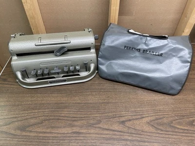 Perkins Brailler Typewriter School For The Blind David Abraham Tested Works Nice - Image 1 of 4