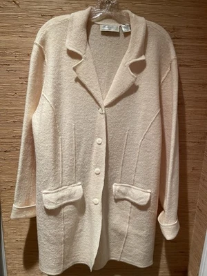 Abrigo Corto Rústico 100% Lana Talla M Crema Marfil Boho Lagen Lagom Vaquera Casa de Campo Foto 1 de 4