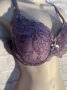 Body By Victoria Forrado Demi Encaje Púrpura 36D #B1571 - Imagen 1 de 7