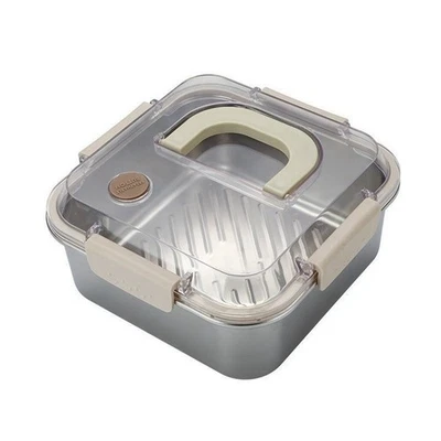 Leak Proof Stainless Steel Food Storage Container with Handle for Travel - Image 1 of 4