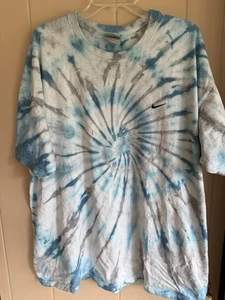 Vintage Nike Tie Dye Custom T-Shirt Herren 2xl xxl Silber Etikett - Bild 1 von 4
