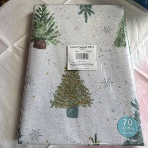 Runde Tischdecke 70 100% Polyester Material. Lucina Twinkle Trees !! Nagelneu! - Bild 1 von 2