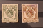 Tansania  - 2 Steuermarken QEII eine mit Perfin