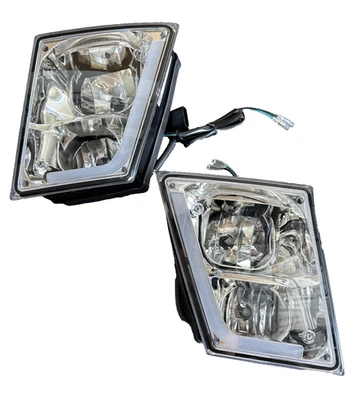 *NOVO* 2004-2015 PARA Volvo VN VNL cromado embutido LED DRL BAR par de faróis de neblina - Imagem 1 de 4