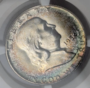 1952 Franklin Silver Half Dollar 50c NGC MS65 FBL Great Color! 4740148-015 - Picture 1 of 5