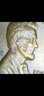 1958 D Lincoln Wheat Penny  Lamination Error . AKA The Terminator . - Image 1 of 4