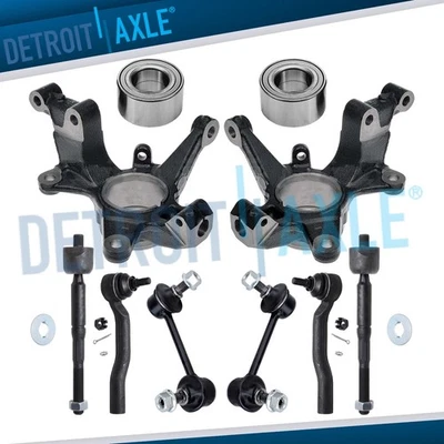 Front Knuckles Wheel Bearings Sway Bar Links Tie Rods for 2007 - 2012 Mazda CX-7 - Image 1 of 4