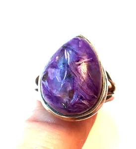 Charoit Sterling Silber Ring Gr. 6 - Bild 1 von 3