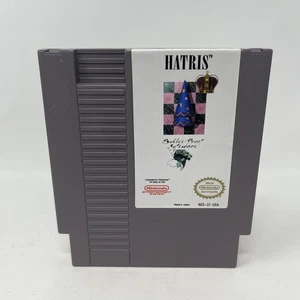 Gioco Hatris (etichetta danneggiata) Nintendo NES autentico (solo cartuccia) - testato - Foto 1 di 7